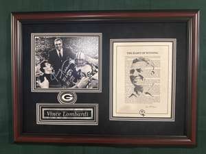 Jerry Kramer autographed 8 x 10